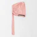 Berretto hijab rosa da donna regolabile in tinta unita con fascia antiscivolo e laccetti lunghi. - Taglia unica / Gemma di Neve