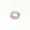 Eleganter Hip-Hop-Ring mit einer Reihe rosa ovaler Zirkoniasteine - Oval Stil