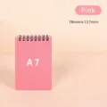 Taccuino a spirale rosa A7 minimalista, copertina opaca, formato 78x117mm per note - A7 / Rosa
