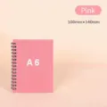 Pink A6 spiral notebook with minimalist design and 100mm x 140mm size for journaling - A6 / Pink (Lined)