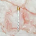 Chic white ballpoint pen featuring black polka dots and a stunning large diamond crystal top - 1.0mm Bullet Tip / White Barrel with Black Polka Dots