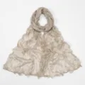 Solid color crinkled Tencel long scarf versatile women high-end elegant shawl accessory - 180*55cm / Beige