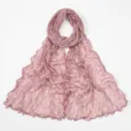 Pink pleated scarf, solid color lightweight shawl, elegant women's versatile neck scarf variant. - 180*55cm / Dusty Pink