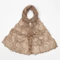 Tencel wrinkled long scarf solid color women shawl versatile elegant daily accessory - 180*55cm / Camel