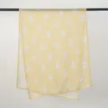 Yellow floral voile scarf, stylish lightweight long shawl for women, versatile daily accessory. - YW581