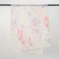 Floral print women's long scarf lightweight voile shawl elegant fashion neck wrap accessory - YW578
