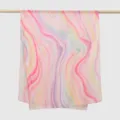 Women's stylish gradient printed voile long scarf fashion versatile shawl for daily wear - YW597