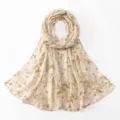 Femme chiffon floral imprimé foulard élégant léger protection solaire hijab accessoire - 2#