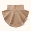 Autunno inverno finto collo in dralon da donna con fiocco di strass, elegante scaldacollo. - Cammello
