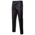 Hombre negro paisley jacquard slim fit pantalon elegante formal casual variante color - XL / Bottoms / Pantalones Negros