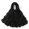 Hijab et longue écharpe unie noire en viscose pour femme, châle de mode polyvalent. - 3#