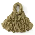 Effen rayon veelzijdige lange sjaal, olijfgroene dames mode sjaal en hoofddoek variant. - 11#