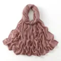 Effen kleur viscose lange sjaal veelzijdig oudroze hijab hoogwaardige dames mode stola. - 21#