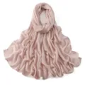 Effen rayon lange sjaal, zachte elegante hijab en modieuze omslagdoek voor dames - Code 28