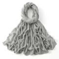 Grijze effen lange modal sjaal vrouwen veelzijdige hoofddoek omslagdoek elegante accessoire - Code 52