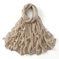 Vrouwen effen kleur rayon lange sjaal veelzijdige hijab omslagdoek mode elegante accessoire - Code 57
