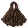Effen rayon lange sjaal veelzijdige mode dames hijab omslagdoek zacht comfortabel dagelijks. - Code 63