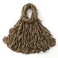Effen kleur rayon lange sjaal, veelzijdige dames hoofddoek sjaal, zachte bruine variant. - 65#