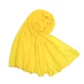 Écharpe hijab en jersey uni pour femmes, foulard en coton extensible respirant jaune vif. - Jaune Vif