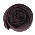 Foulard jersey coton femme unisexe marron foncé, écharpe hijab extensible et douce. - Café