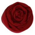 Printemps uni rouge coton mercerisé écharpe femme, respirant élastique châle BS82 - Bordeaux Vif