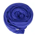 Royal blue solid mercerized cotton women scarf breathable stretch jersey hijab spring summer - Royal Blue