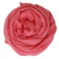 Solid color mercerized cotton jersey hijab scarf in soft pink, stretchy and breathable. - Watermelon Red