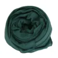 Solid color silk cotton women scarf, breathable elastic jersey scarf for daily wear. - Green