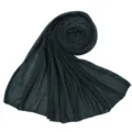Solid dark green jersey hijab, breathable elastic stretch women cotton scarf variant option. - Dark Green