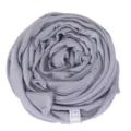Solid color mercerized cotton women scarf, breathable jersey hijab in grey color. - Light Gray