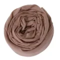 Solid color women's jersey hijab, breathable elastic mercerized cotton daily wear scarf - Camel
