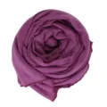 Spring summer solid color mercerized cotton women scarf breathable stretch jersey hijab stylish - Pink Purple