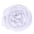 Women's solid color mercerized cotton scarf lightweight breathable soft white hijab wrap. - 19# White