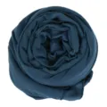 Solid Color Mercerized Cotton Women's Scarf Dark Blue Breathable Elastic Stole Variant - Dark Aqua Green