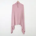 Solid color jersey instant hijab scarf detail view, comfortable mercerized cotton fabric. - 5# Dusty Rose