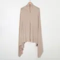 Solid color mercerized cotton instant hijab scarf, comfortable headwear for daily modest fashion - Light Khaki