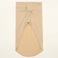 Plain solid color straight slant inner cap detail view for daily Muslim hijab wear. - Light Camel
