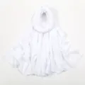 Einfarbig weiss knitterig lang Schal, vielseitig casual Damen Hijab Mode Zubehoer. - 9# Weiß