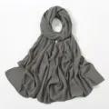 Solid color chiffon hijab scarf, elegant draped design, versatile daily headwear accessory. - 15#