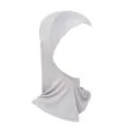 Grey modal women hijab bonnet cap, comfortable high elasticity head cover for daily wear. - 12# Light Grey