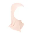 Women modal inner hijab cap lightweight breathable stretch under scarf headwear solid pink - Light Pink