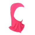 Hot pink modal women under scarf hijab high elasticity cotton cap variant details. - Rose Red