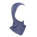 Modal Women Inner Hijab Cap Grey Blue Mercerized Cotton All-in-One Neck Cover Scarf - Gray Blue