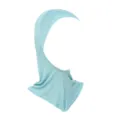 Light blue modal women's under scarf hijab cap, stretchy integrated bonnet neck cover. - Mint Green