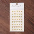 Goldene Herz Acryl Aufkleber Bogen DIY dekorative Diamant Strass Handwerk Belohnung - Herz / 2 Blätter / Gold
