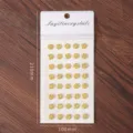Goldene Rosen Aufkleber für Kinder, dekorative glänzende Metallsticker für Basteln und Belohnungen. - Rose / 2 Blätter / Gold