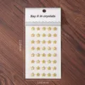 Goldsterne Acryl Kristall Strass Aufkleber DIY Basteln Kinder Belohnung 100x210mm - Pentagramm / 2 Blätter / Gold