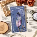 Segnalibro in metallo a forma di piuma con catenina e design sfumato, regalo squisito. - Piuma Viola Insegue la Luce (Confezione Semplice)