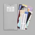 Selbstklebendes Etikettenset mit bunten Index-Reitern und Planer-Notizen fur Buro und Schule. - Kalttöne Index-Register-Kollektion (FLP.703-075145C-042)
