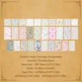 Vintage scrapbook paper material pack retro floral background decorative DIY journaling aesthetic. - Rural Charm / 60 Cards